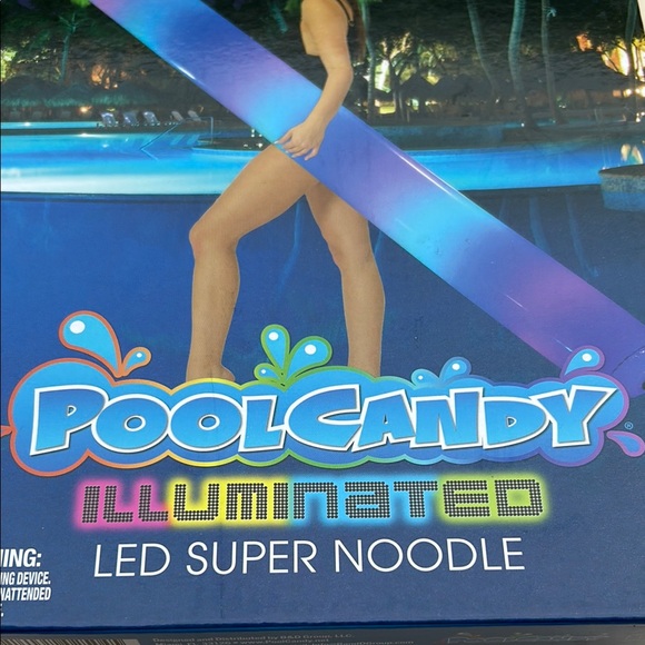 PoolCandy Illuminated LED Super Noodle 72Inch Color Changing Light Up Pool Float - Picture 2 of 4